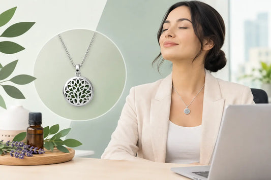 Aromatherapy Necklace for Office Stress
